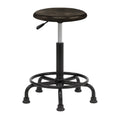 Distressed Black Stool F313949
