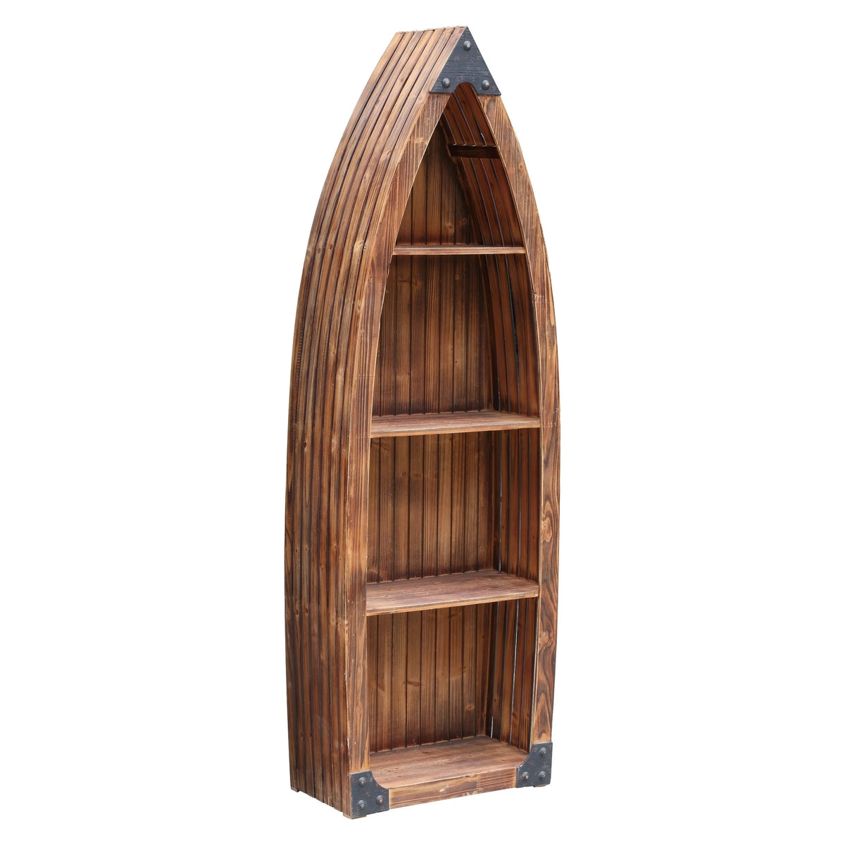 Rustic Wood 3 Shelf Bookcase A88257