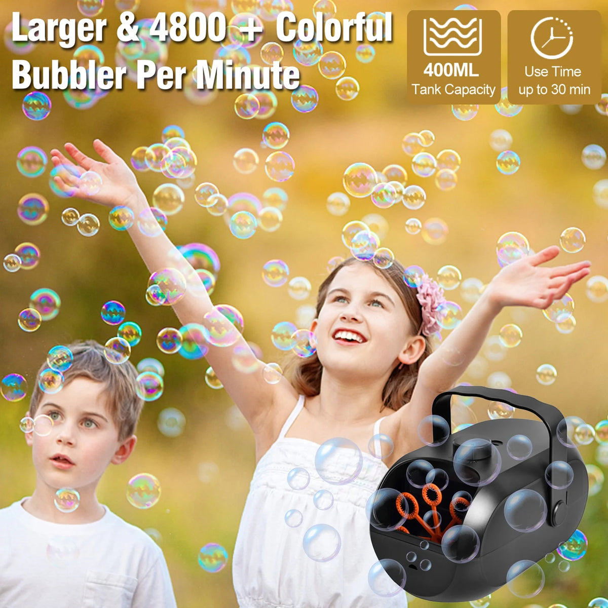 Portable Rechargeable Bubble Machine U972652