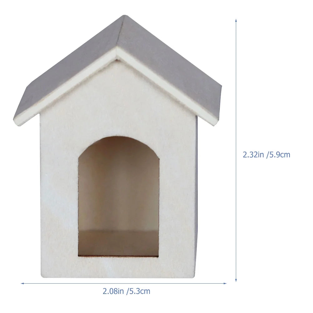 Miniature House Model Wood Ornament U750