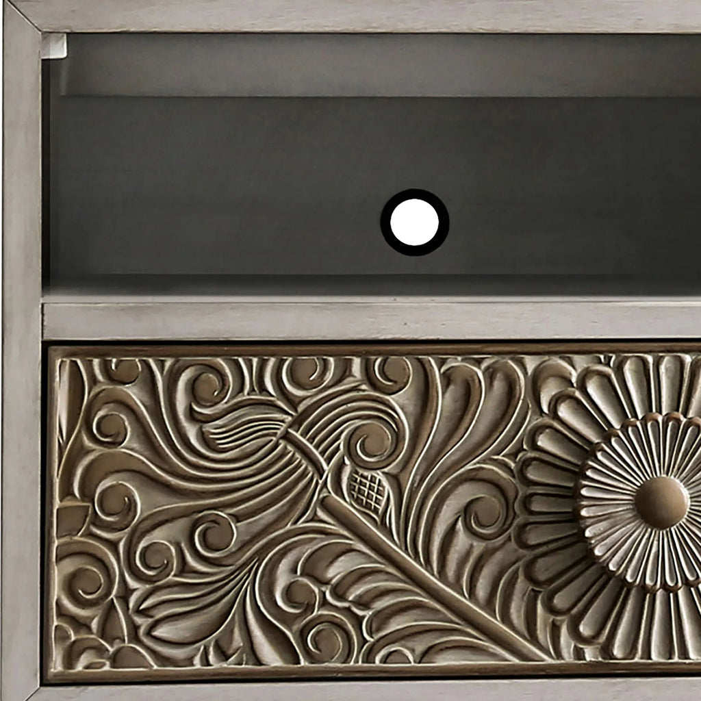 70 Inch Wood Entertainment Console TV Stand D1221