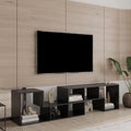 Black L-Shaped TV Stand P859497