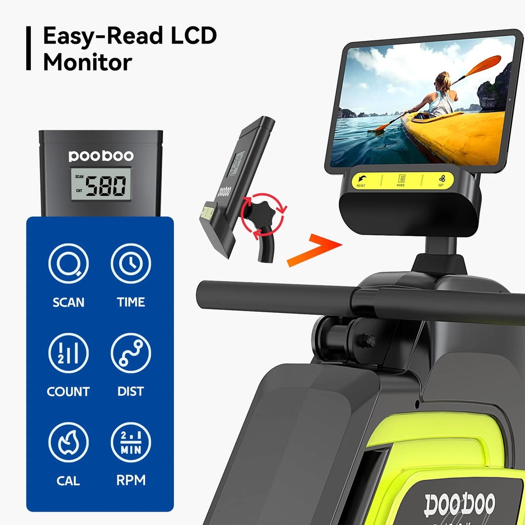 Magnetic Rowing Machine Foldable with 8 Level Adjustable Resistance Q49883