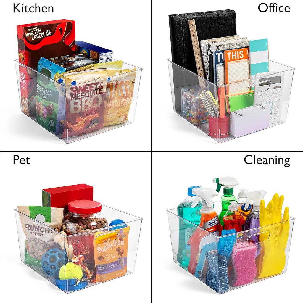XL Plastic Storage Bins (4 Pack) K9877
