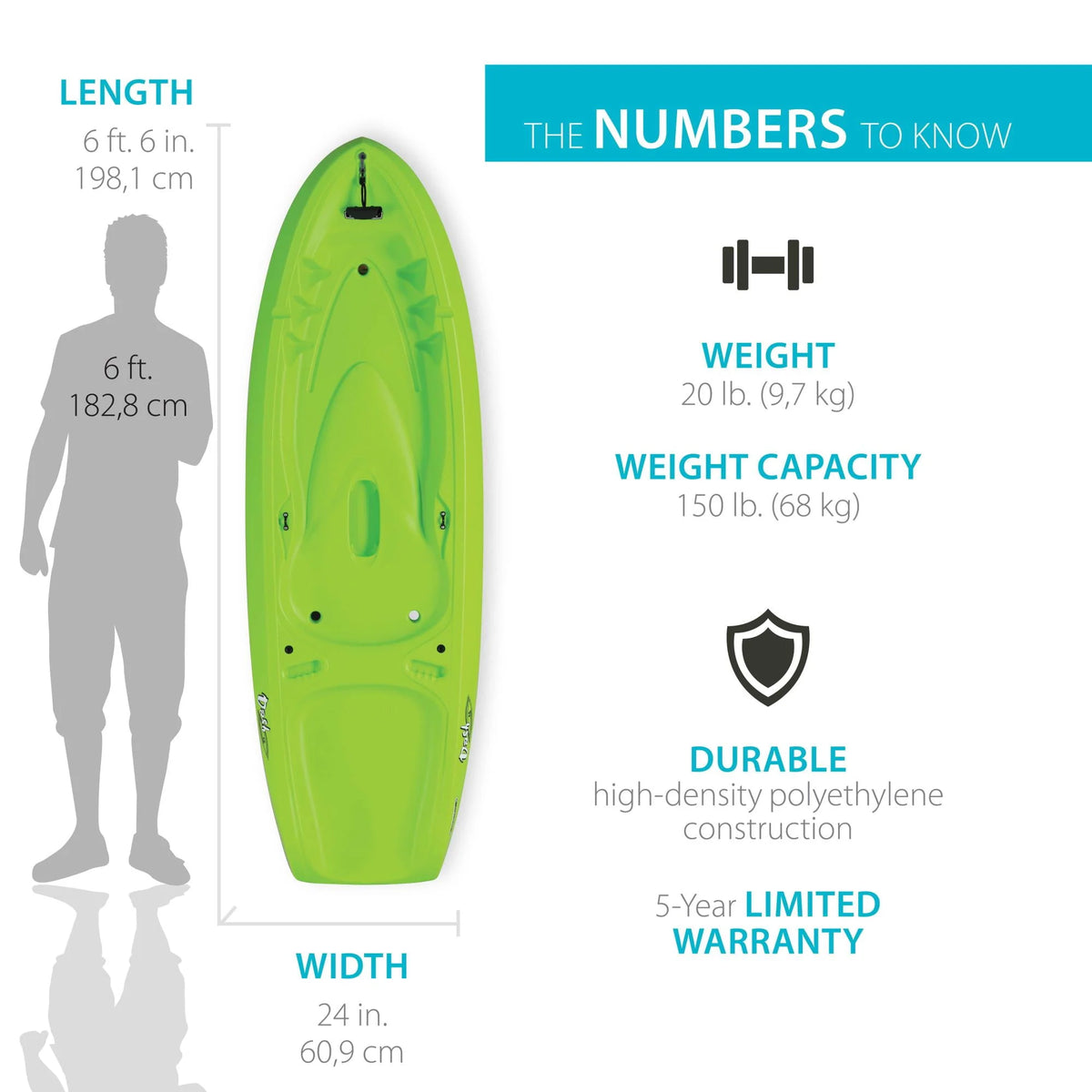 6.5 ft Sit-on-Top Youth Kayak V718
