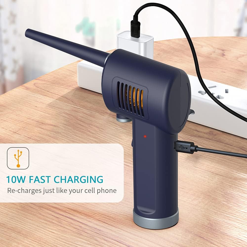 Navy Blue Electric Air Duster with Rechargeable Battery C20586
