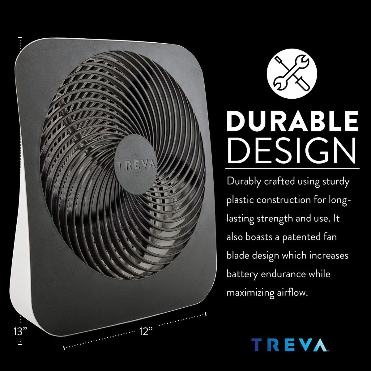 10 inch Portable 2 Speed Table Air Circulating Fan, Black R513