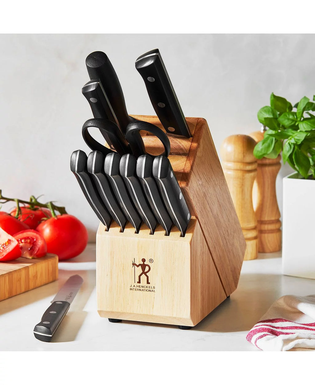 12 Pc Cutlery & Wood Block Set K890