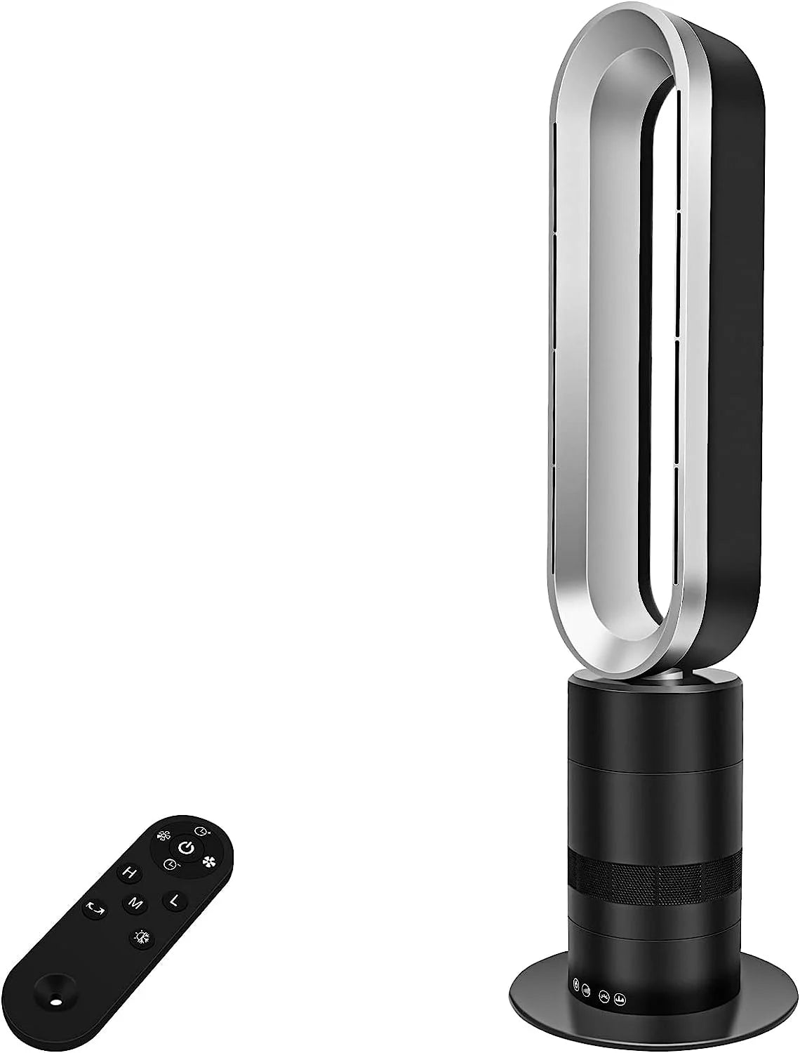 32-inch Bladeless Tower Fan Heater & Fan Combo with Remote Control O33417