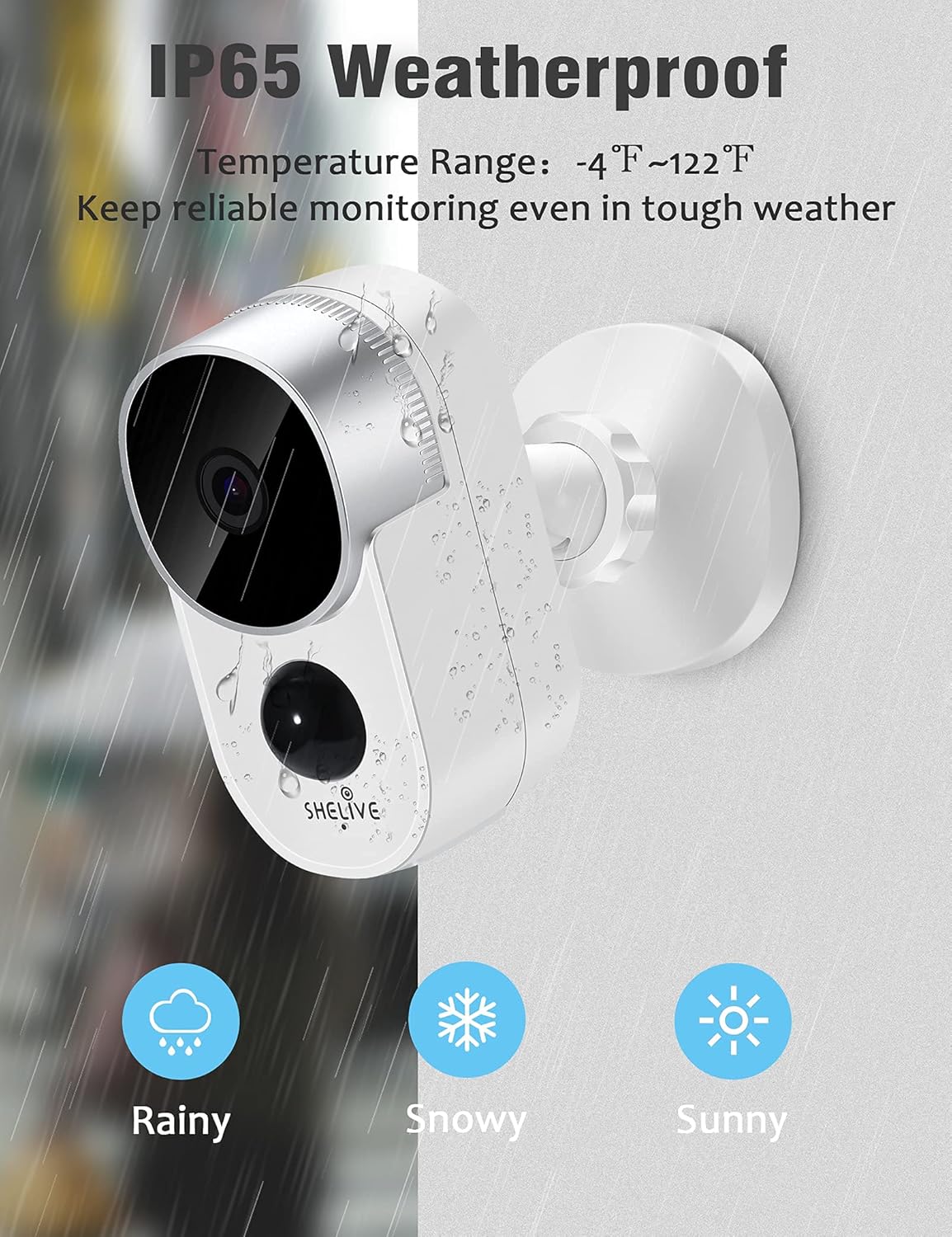 Wireless Rechargeable Battery Security Camera 1080P HD Waterproof Night Vision W21034