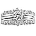 1.04ct CZ Sterling Silver Wedding Ring Set with Ring Guard R865976