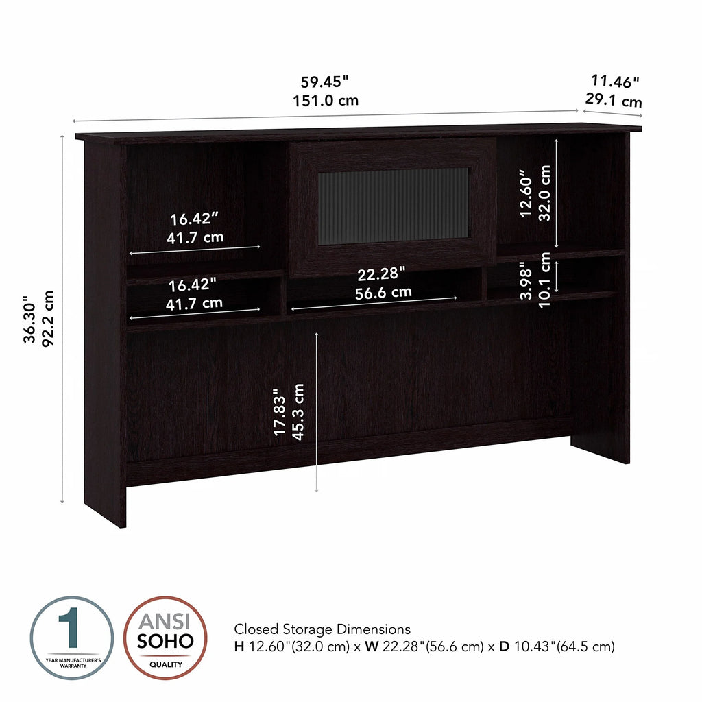 Espresso Oak Hutch Q961676