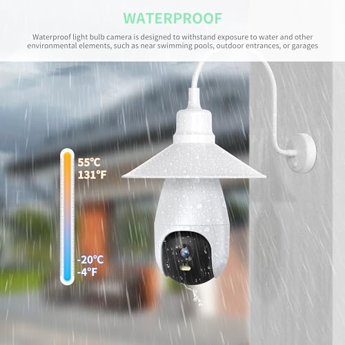 5G Light Bulb Security Camera with Auto Tracking R337467