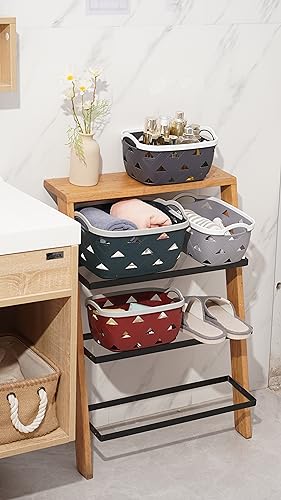 White Plastic Basket with Handles (3, Small) J838209