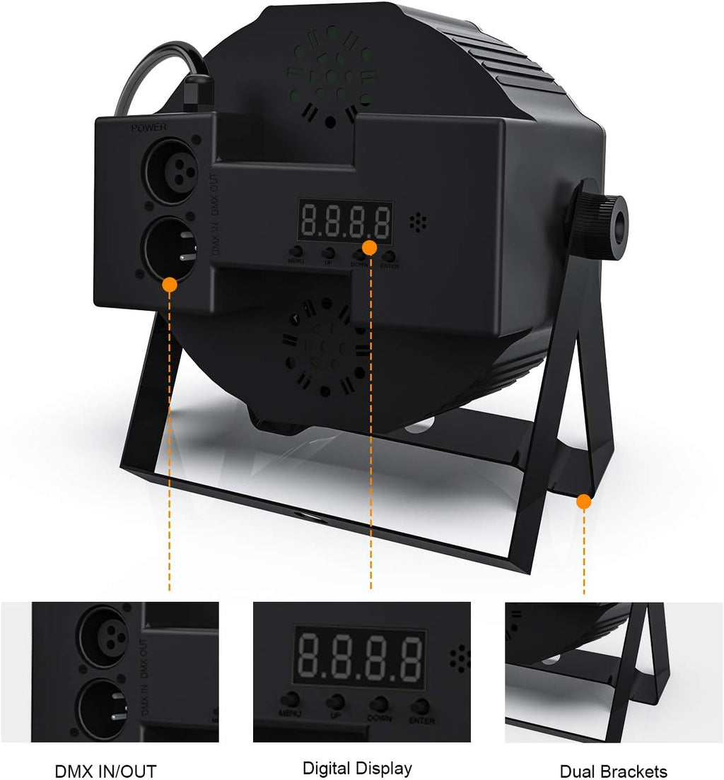 36 RGB LED Stage Lights with Remote Control (8 Pack) C282