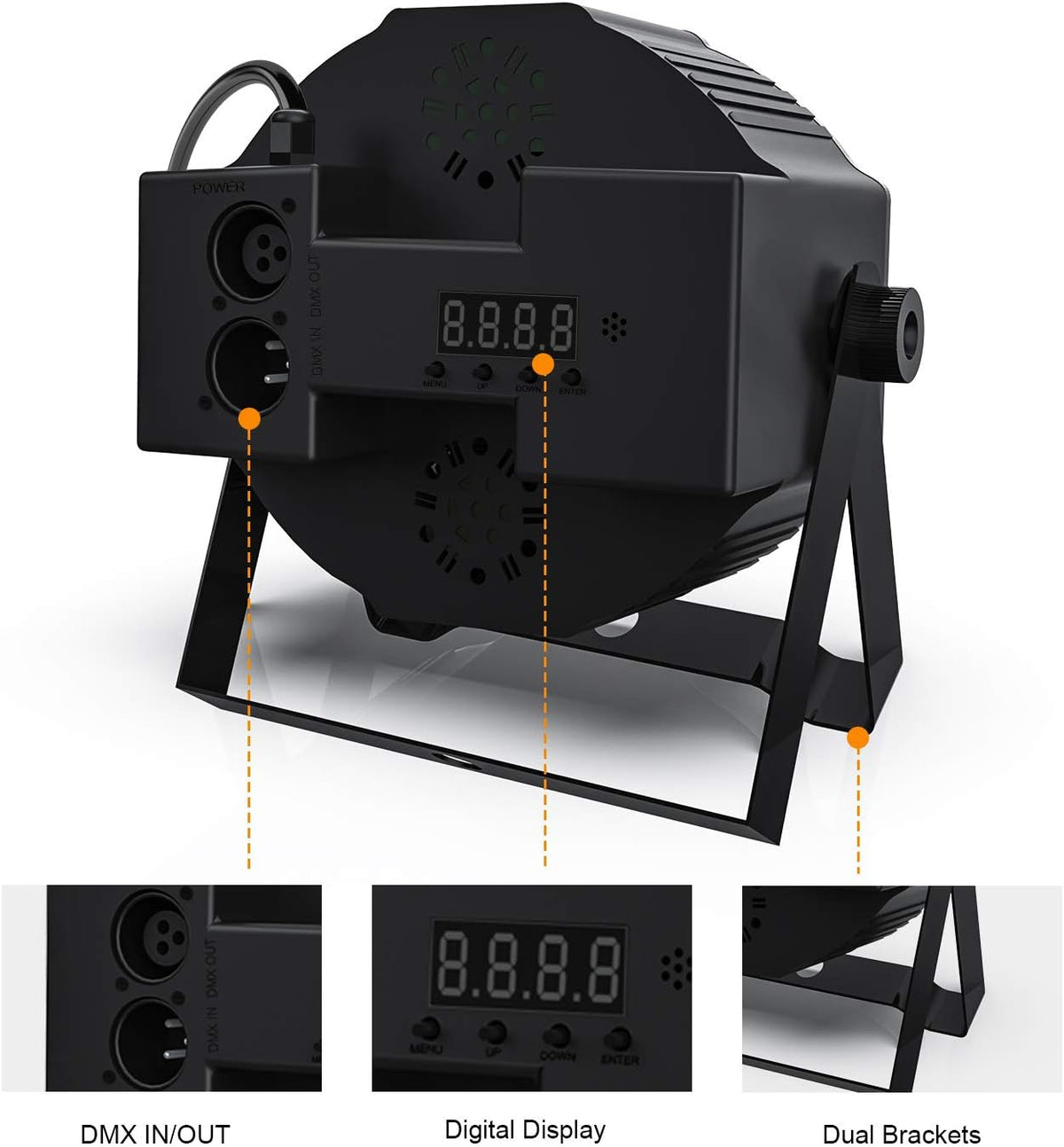 36 RGB LED Stage Lights with Remote Control (8 Pack) C282