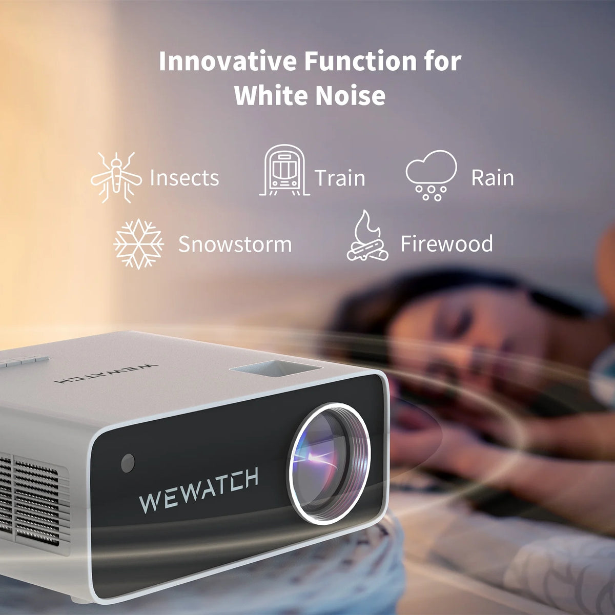 4K Home Theater Projector 500 ANSI 19000Lm 5G WiFi Bluetooth 1080P O629