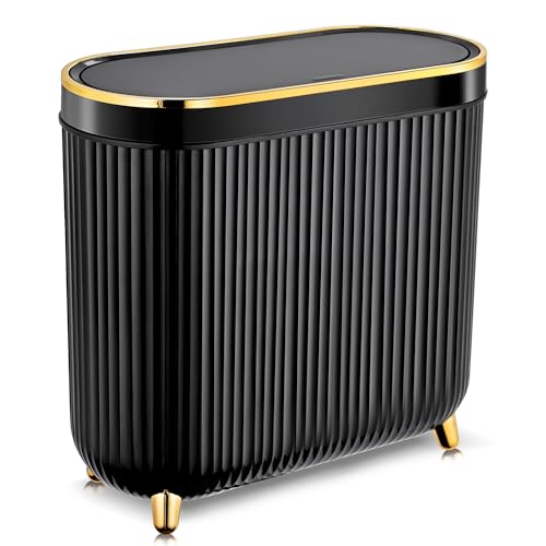 3.1 Gallon Narrow Plastic Trash Can with Lid N560