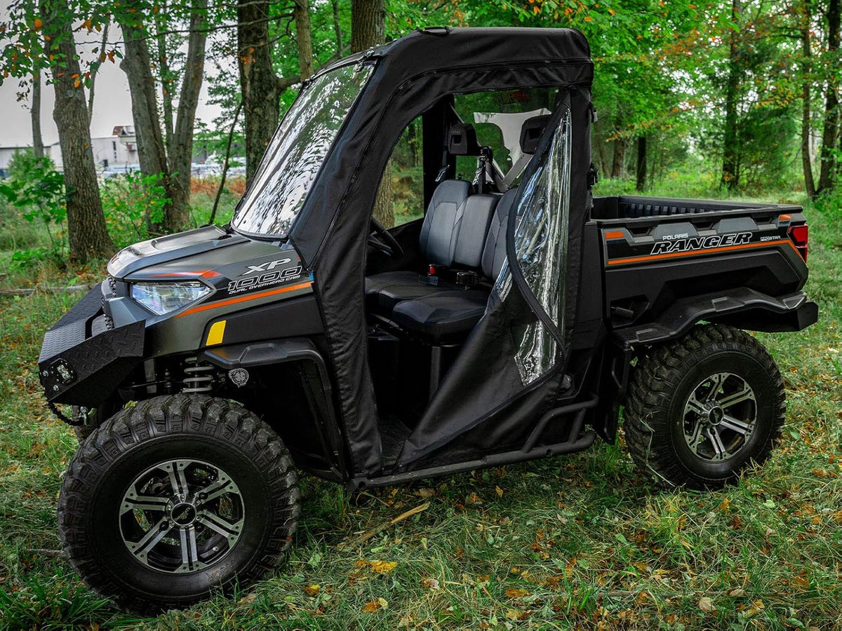 Soft Cab Enclosure Doors - 1 Pair of Front Doors - Resistant to Water, Punctures, and Tears I250692