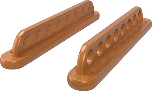 Solid Oak Wall Mounted Pool Cue Rack, Holds 8 Cues L966