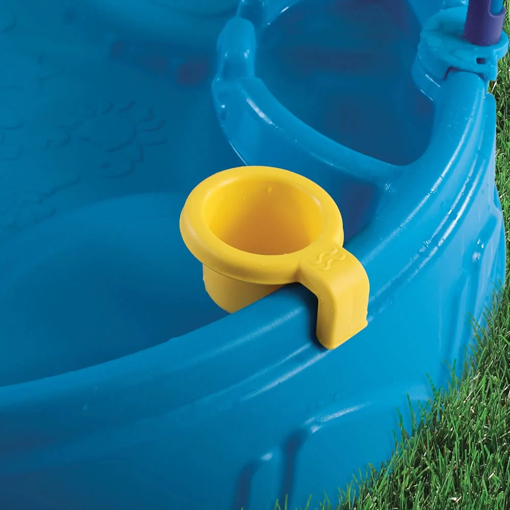 Blue Plastic Kiddie Pool with Umbrella T41757