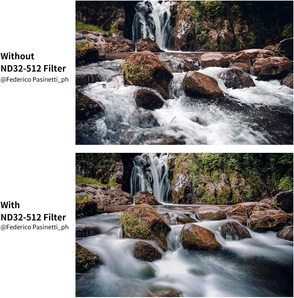 67mm Variable ND Filter ND32-ND512 (5-9 Stops) HD Neutral Density Lens Filter with 28 Multi-Layer Coatings, Pack of 2 L13964