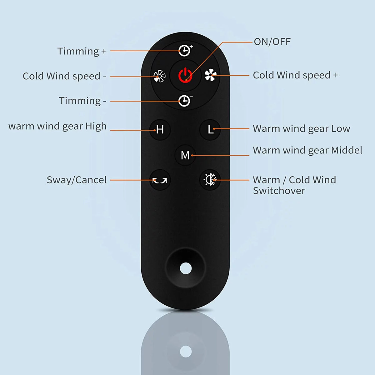 32-inch Bladeless Tower Fan Heater & Fan Combo with Remote Control O33417
