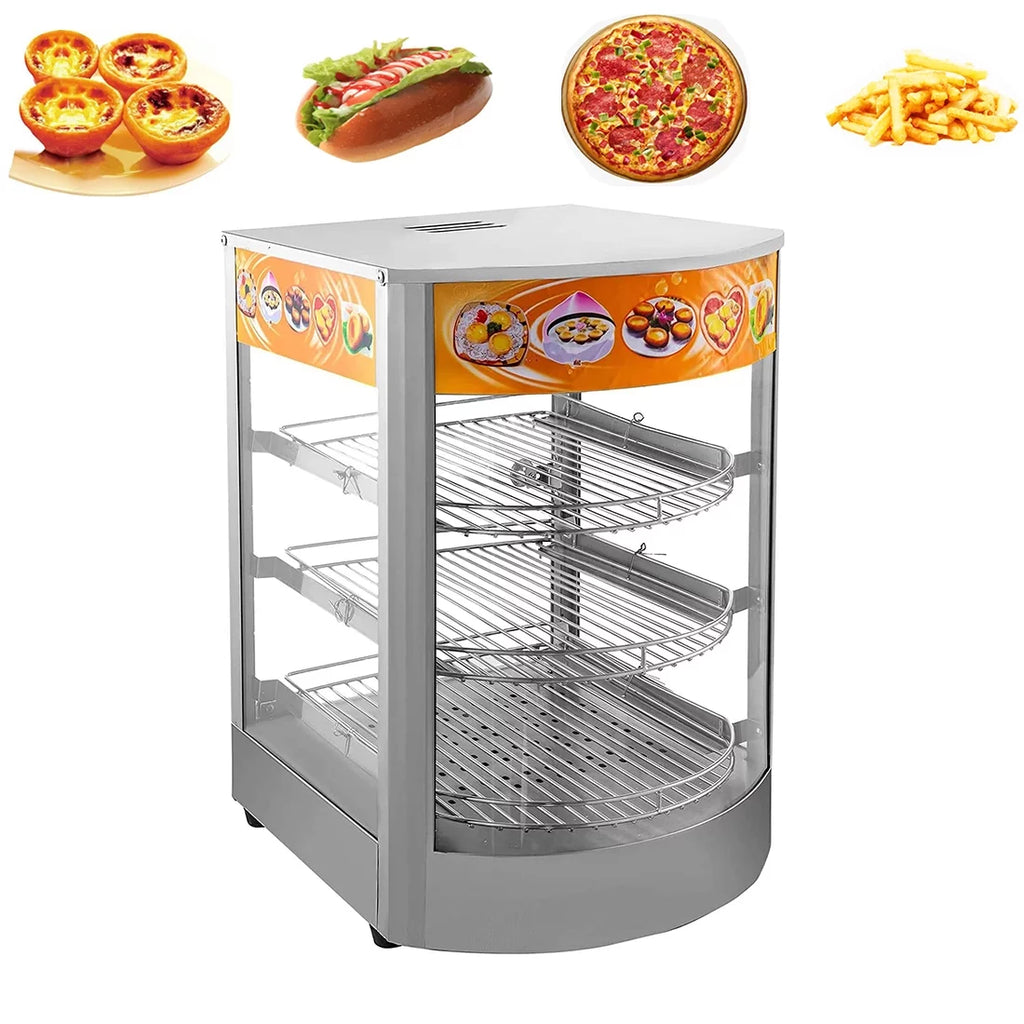 3 Layers Electric Food Warmer Display Case 850W T179