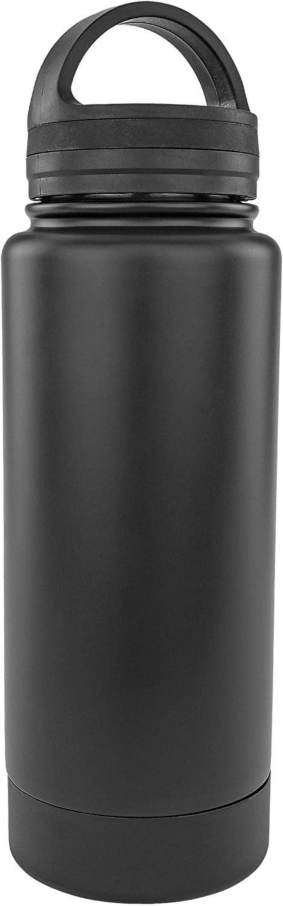 Black 12 Ounce Stainless Steel Drinking Tumbler Bottle Diversion Safe D84475