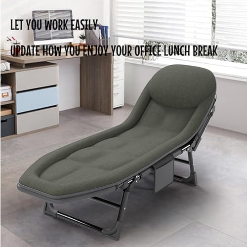 3 in 1 Folding Camping Cot Bed, 5 Positions Adjustable Patio Chaise Lounge Chair W3550