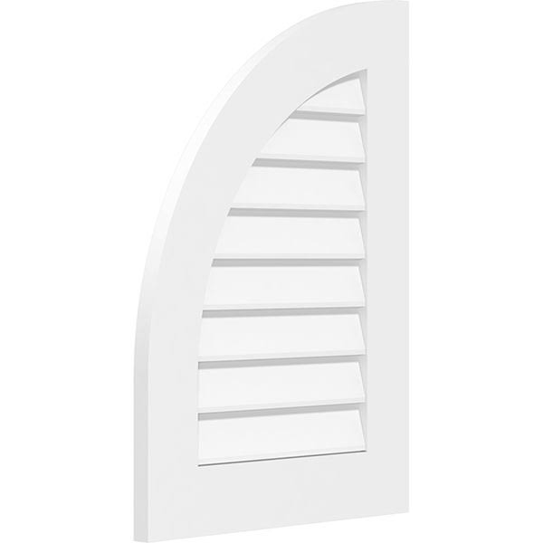 Quarter Round Top Left Surface Mount PVC Gable Vent G5760