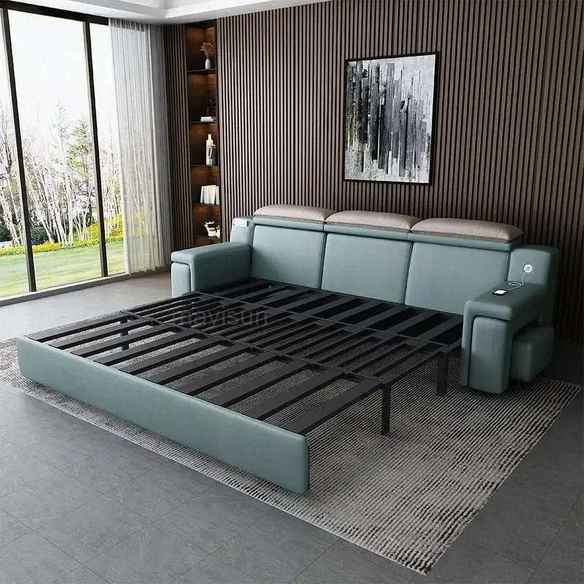 Multifunctional Technology Cloth Sofa Bed U84960
