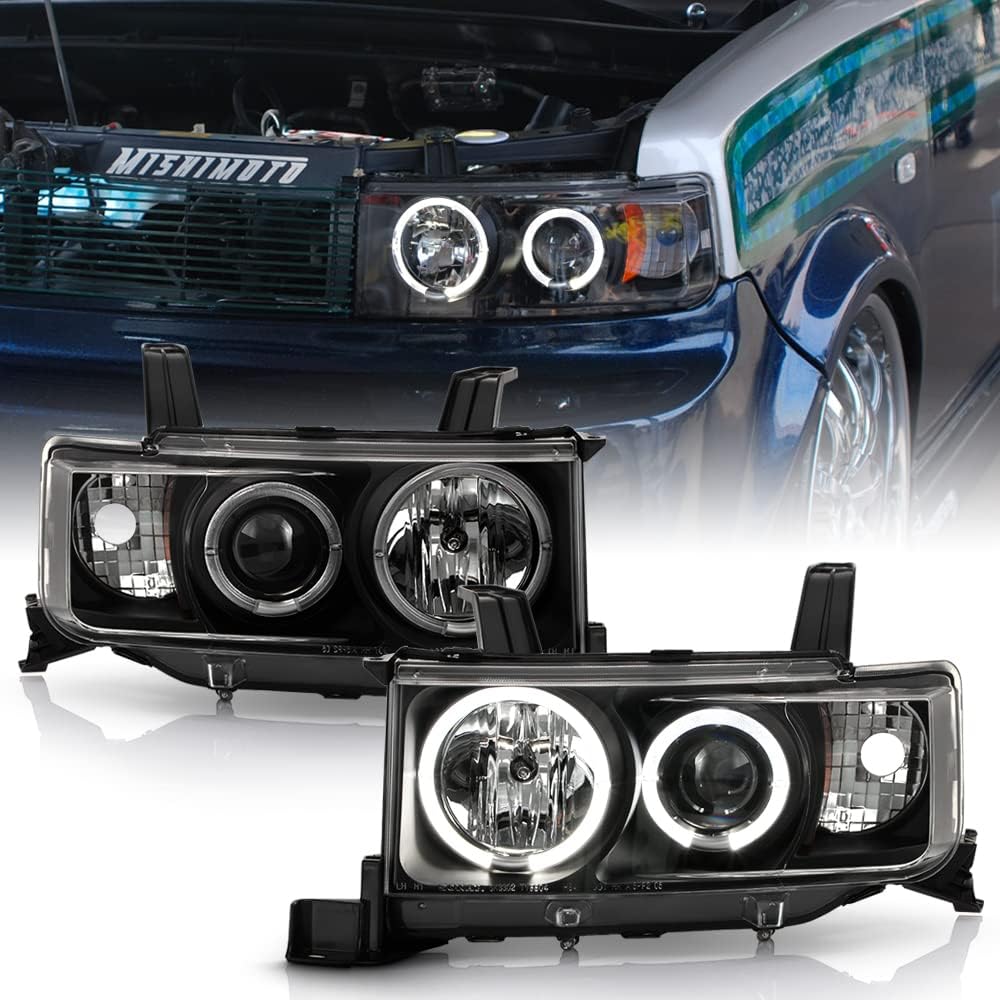 Black Housing Projector Headlights Headlamps C6134