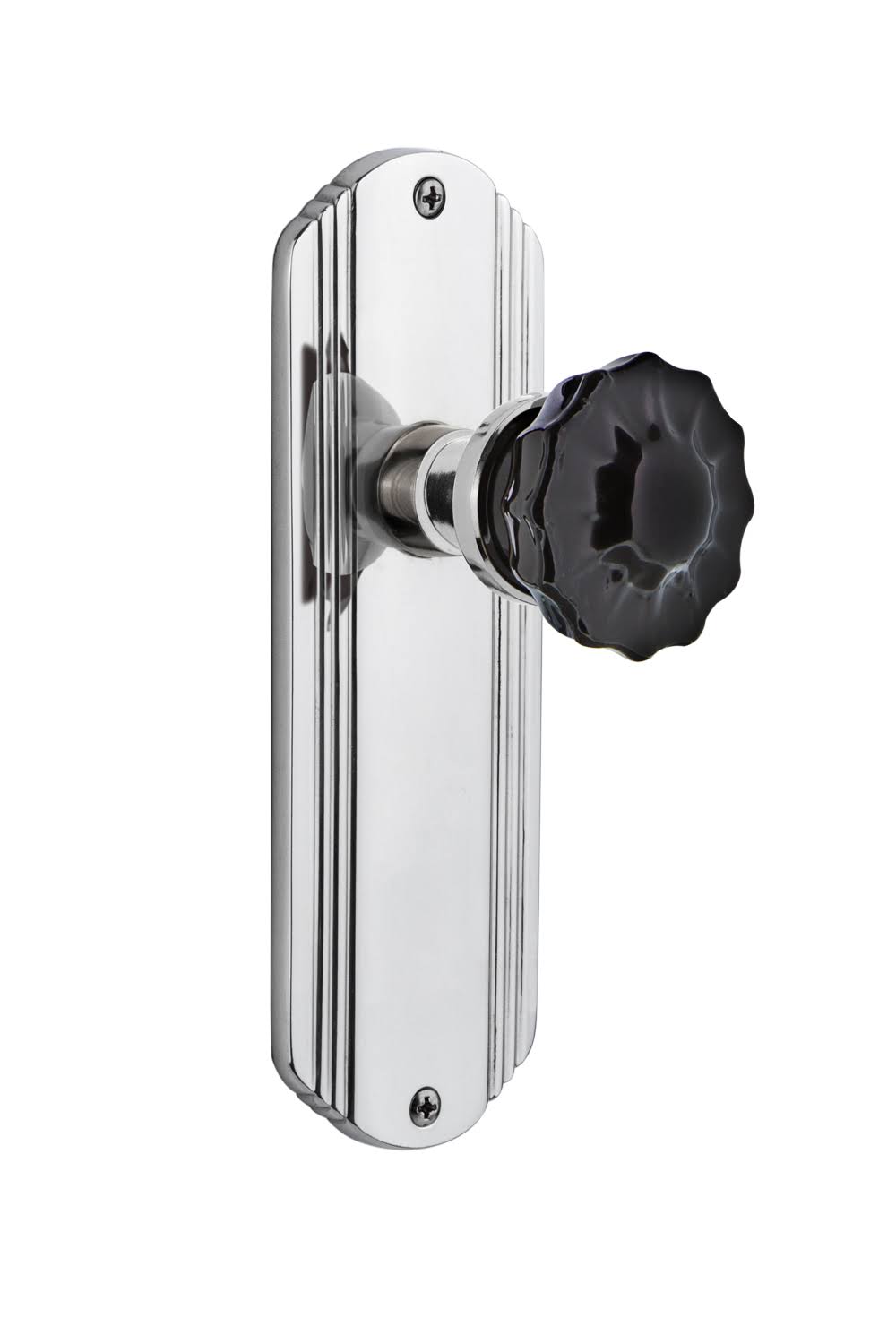 Bright Chrome Crystal Glass Door Knob U939181