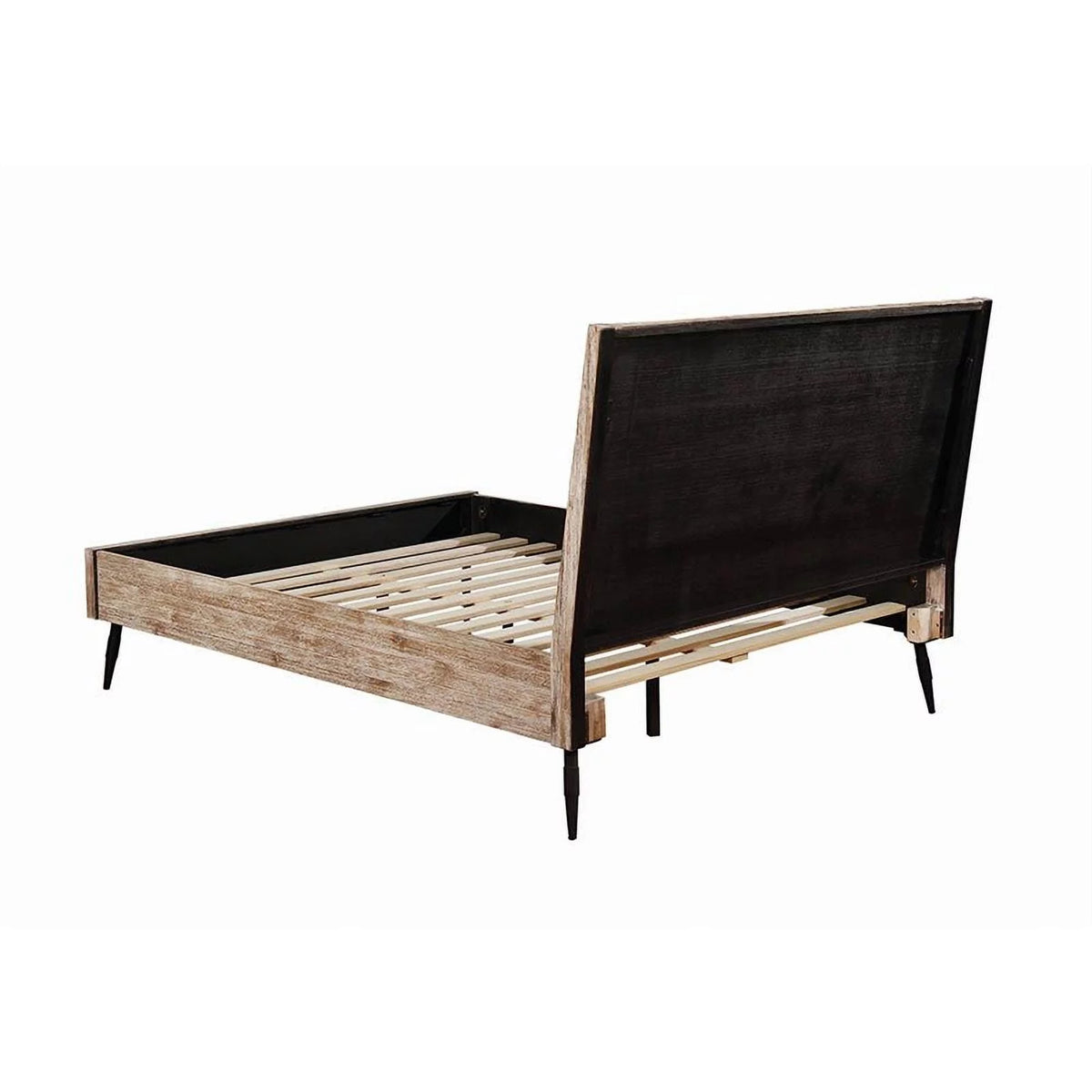 4-piece Brown Wood Eastern King Bedroom Set Q7777