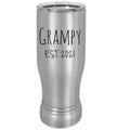 20 oz Silver Stainless Steel Insulated Pilsner Mug with Clear Lid P135999