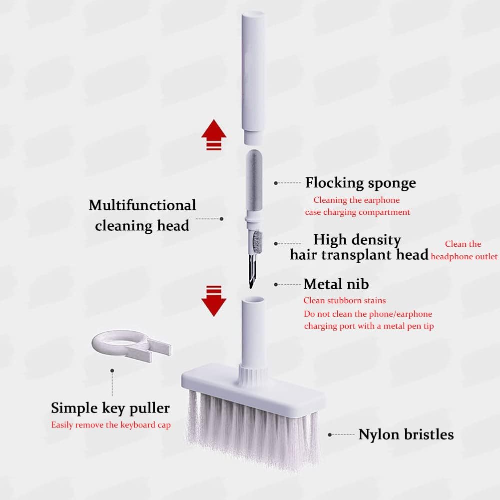 Keyboard Cleaner Pen Tool, 5 in 1 Multi-Function Cleaning Tools Kit with Keycap Puller P73828