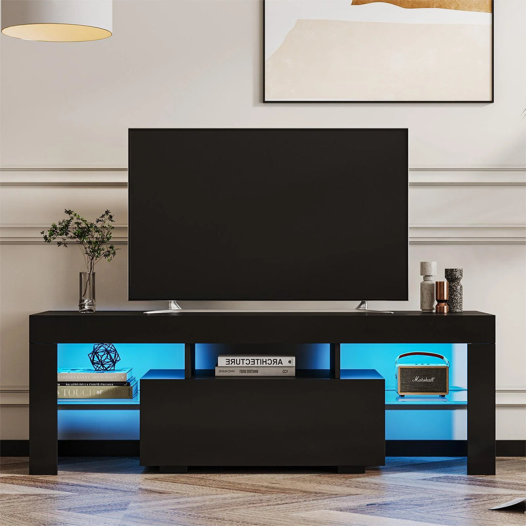 White High Gloss TV Stand with LED Z964640