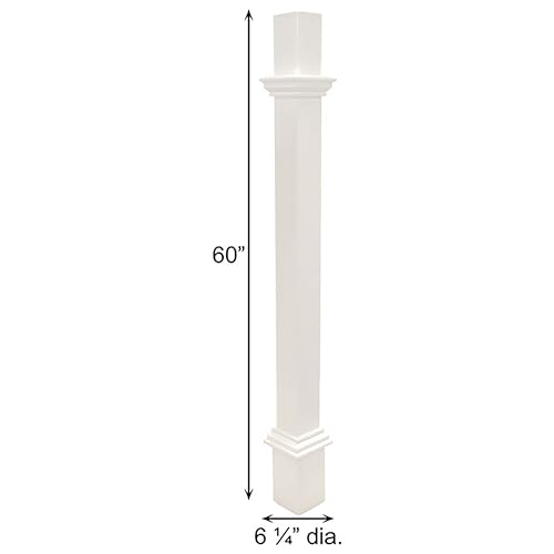 White Decorative Mounting Post Z532