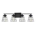 4 Light Black Bath Bar Q8410