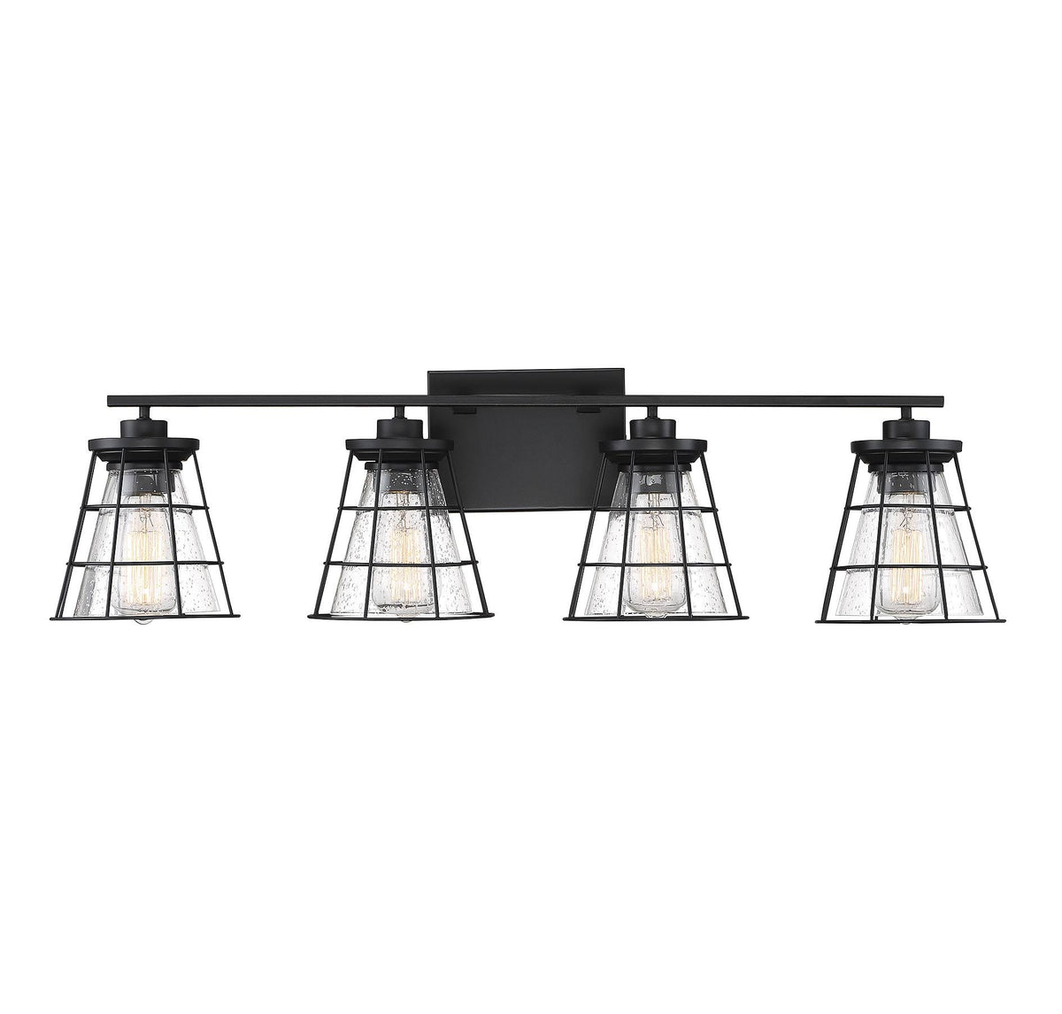 4 Light Black Bath Bar Q8410