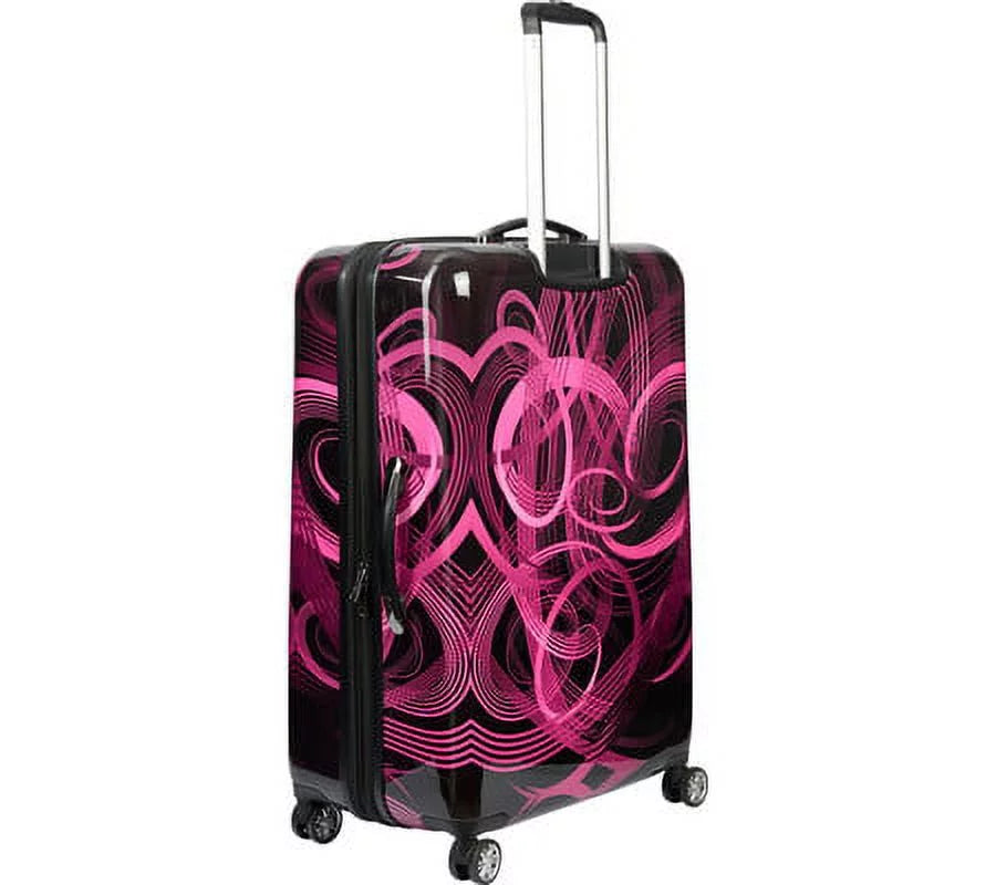 20 Inch Expandable Spinner Rolling Luggage Suitcase, ABS Hard Case, Pink P9980