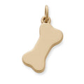 14K Gold Dog Bone Charm M4702