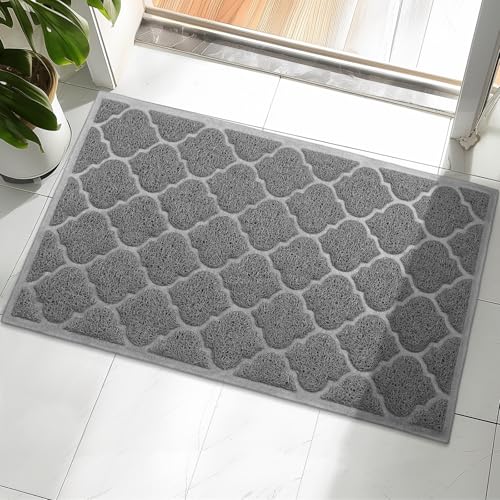 Grey 46x35 Waterproof Non Slip Door Mat C31773