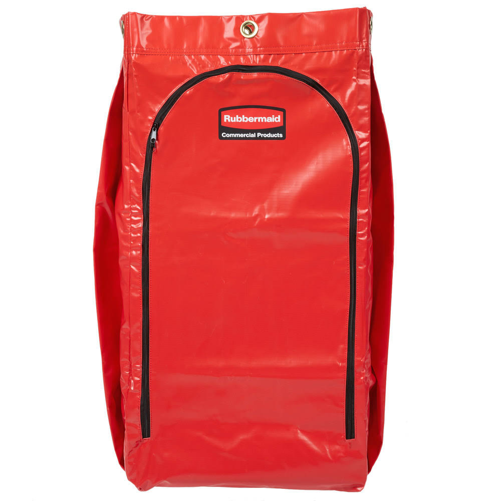 Red Vinyl 34 Gal Recycling Cart Bag C75443