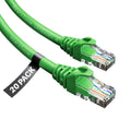 Cat6 Ethernet Cable 1 ft (100-Pack) Green T297059