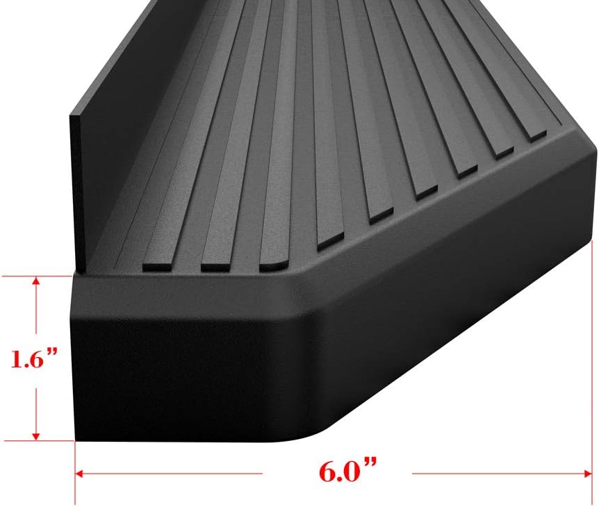 6-inch Aluminum Black Running Boards Side Steps for Toyota Tacoma Double Crew Cab A850778