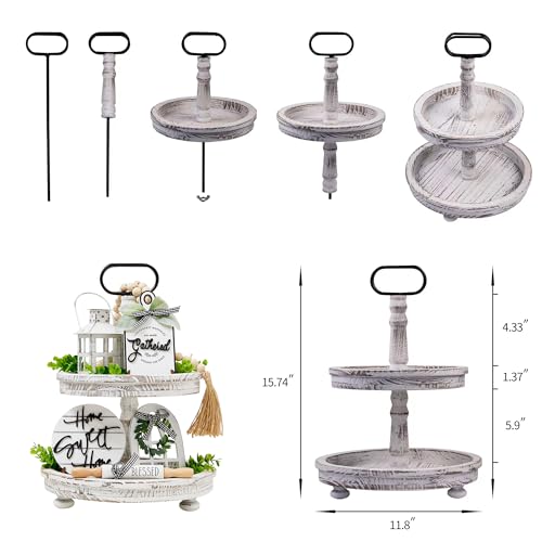Set of 17 Farmhouse Tiered Tray M695