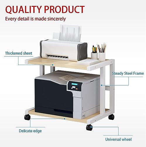 2 Tier Printer Stand with Wheels E846