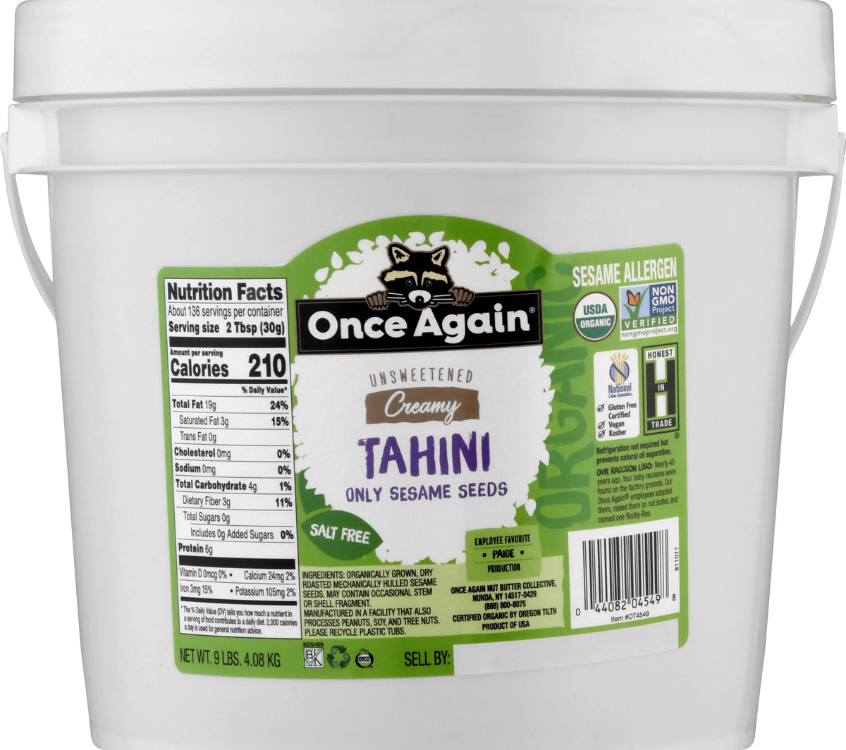 Organic Tahini X84644